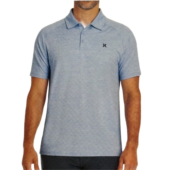 Men’s HURLEY  Short Sleeves Plolo Shirt Blue XL Polyester  Elastana Regular Fit - Picture 1 of 9